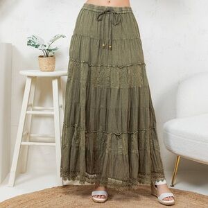 Young Threads - 7-tiered crinkle skirt
-NWT